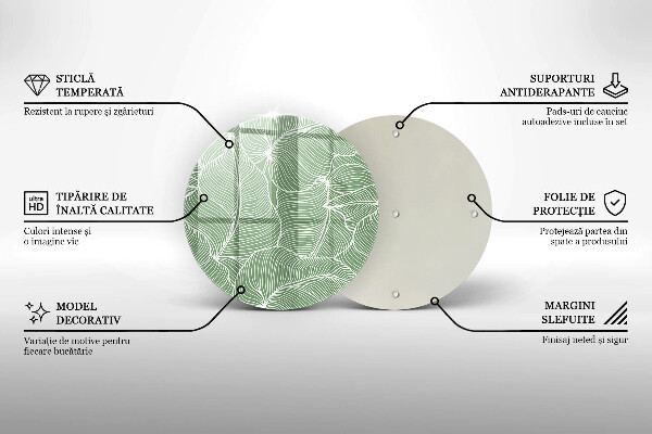 Üveg vágódeszka Lineáris levelek