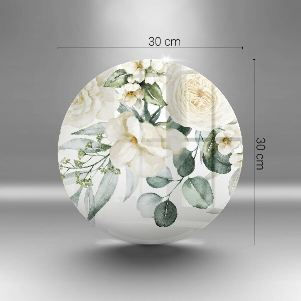 Üveg vágódeszka Akvarell virágok