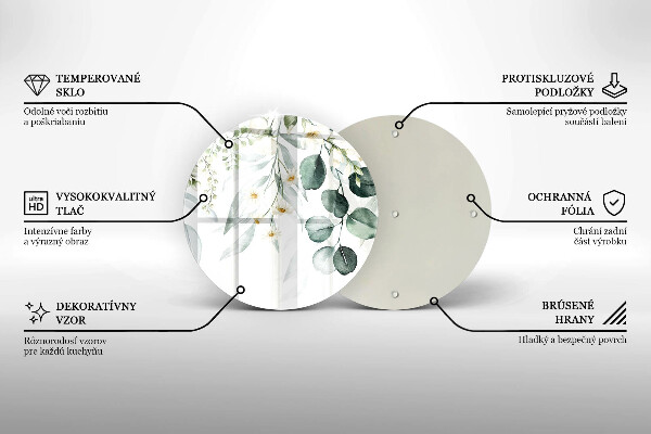 Üveg vágódeszka Akvarell növények