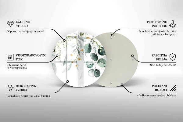 Üveg vágódeszka Akvarell növények