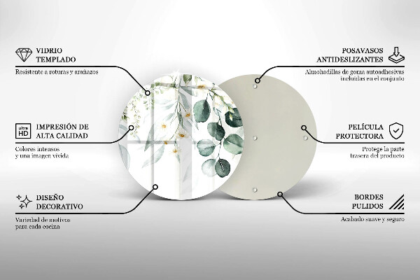 Üveg vágódeszka Akvarell növények