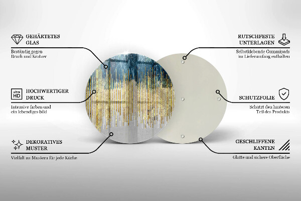 Üveg vágódeszka Tervezői absztrakció