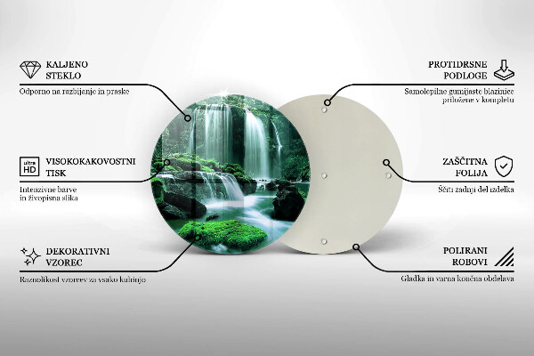 Üveg vágódeszka Vad vízesés a dzsungelben
