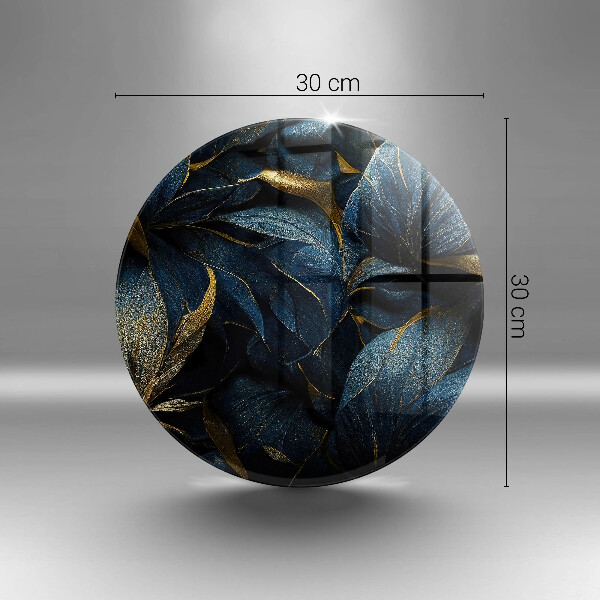 Üveg vágódeszka Dekoratív levelek arannyal