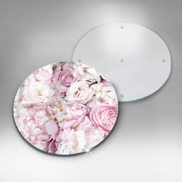 Üveg vágódeszka Bazsarózsa csokor