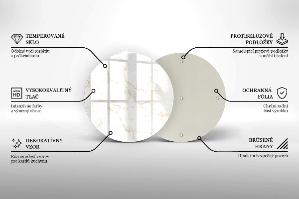 Üveg vágódeszka Elegáns márvány kő