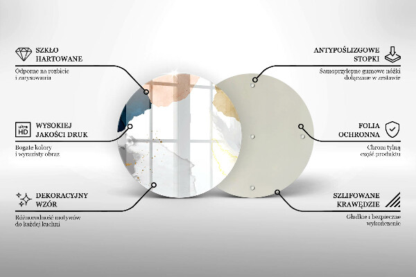 Üveg vágódeszka Absztrakt foltok