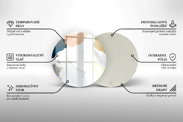 Üveg vágódeszka Absztrakt foltok