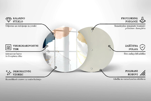 Üveg vágódeszka Absztrakt foltok