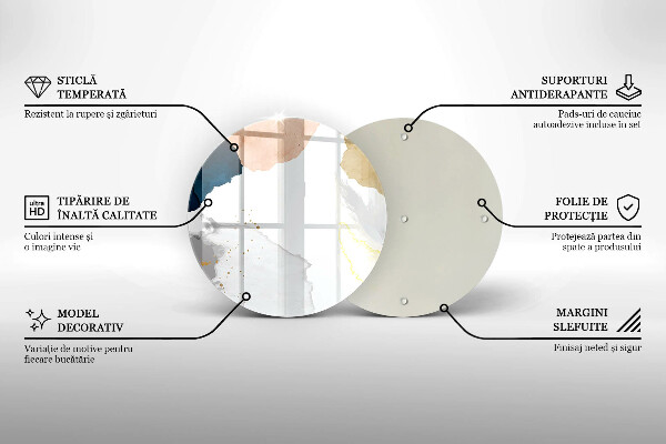 Üveg vágódeszka Absztrakt foltok