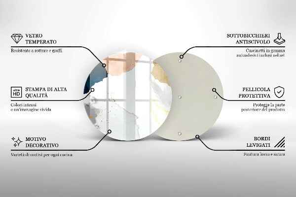 Üveg vágódeszka Absztrakt foltok