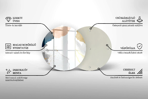 Üveg vágódeszka Absztrakt foltok