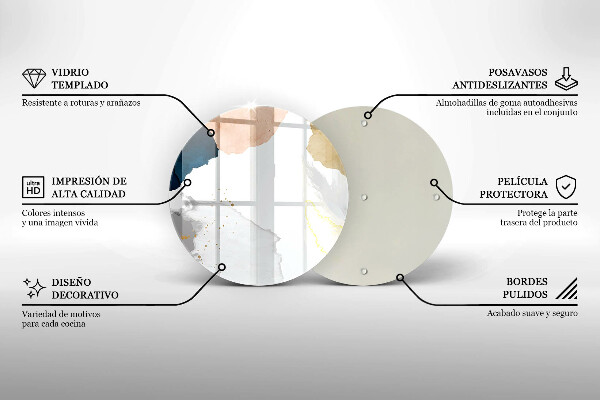 Üveg vágódeszka Absztrakt foltok