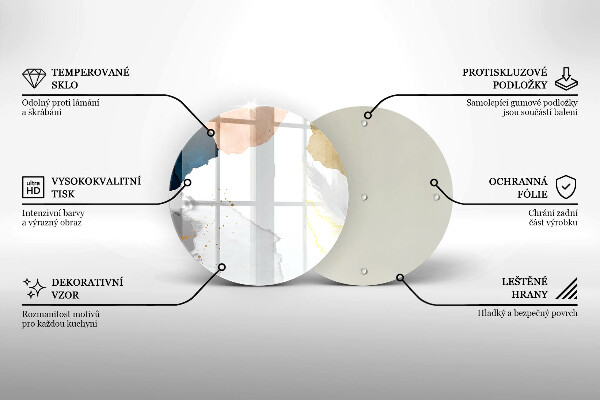 Üveg vágódeszka Absztrakt foltok