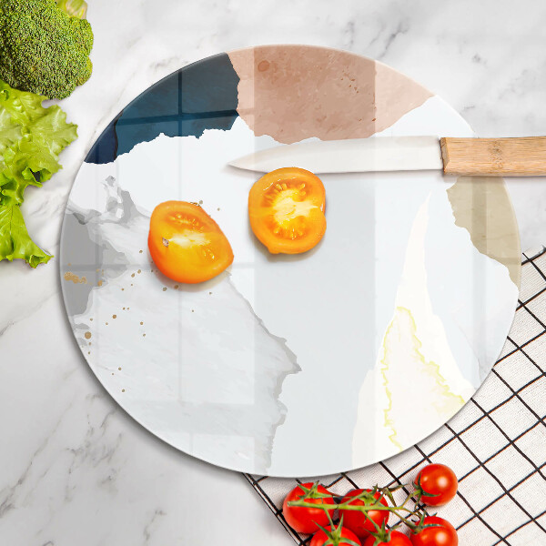 Üveg vágódeszka Absztrakt foltok