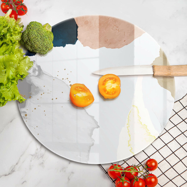 Üveg vágódeszka Absztrakt foltok