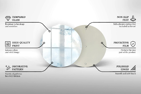 Üveg vágódeszka Finom háttér