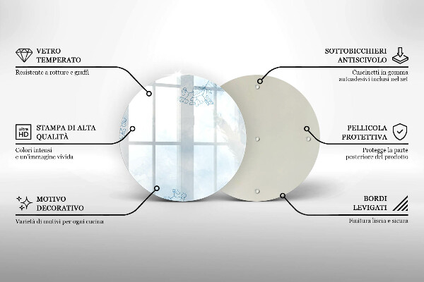 Üveg vágódeszka Finom háttér
