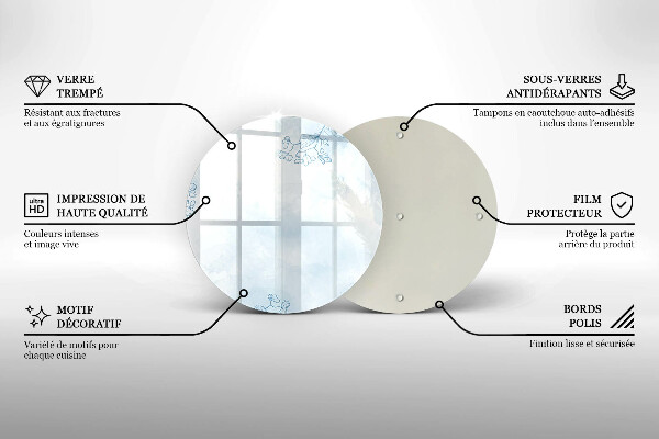 Üveg vágódeszka Finom háttér