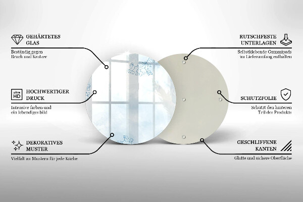 Üveg vágódeszka Finom háttér