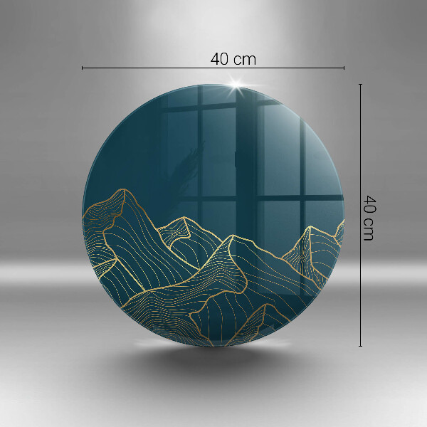 Üveg vágódeszka Absztrakt hegyek