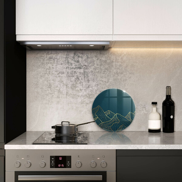 Üveg vágódeszka Absztrakt hegyek