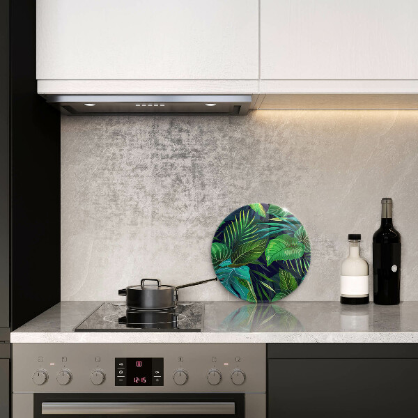 Üveg vágódeszka Dzsungel levelek illusztráció