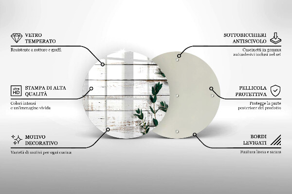 Üveg vágódeszka Régi táblák és levelek