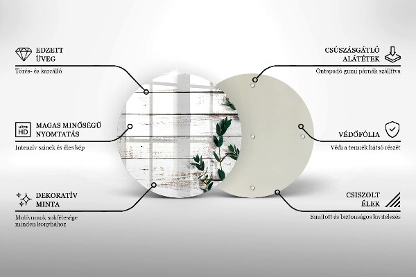 Üveg vágódeszka Régi táblák és levelek