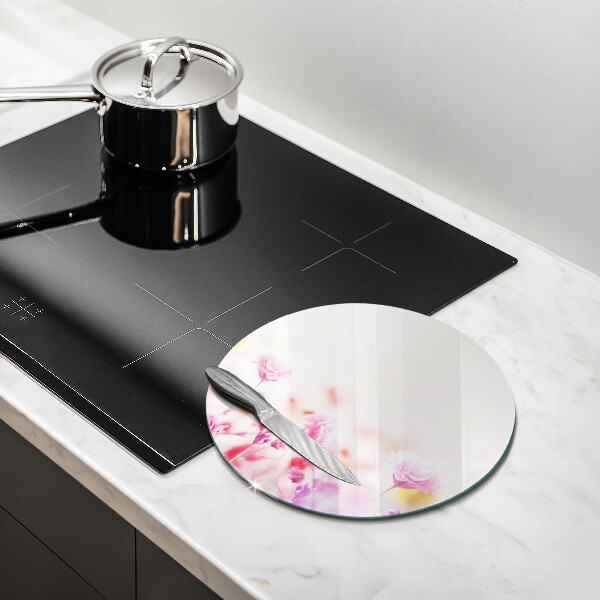 Üveg vágódeszka Virágos rét