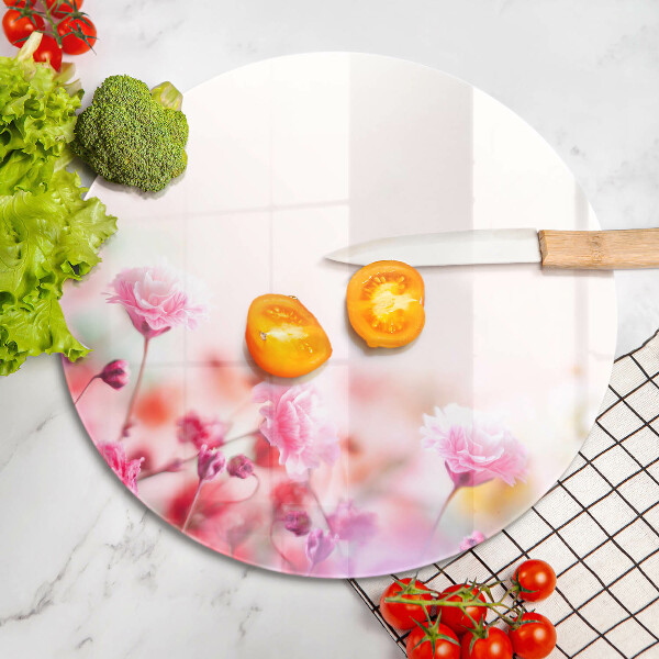 Üveg vágódeszka Virágos rét