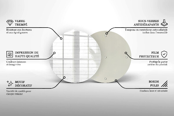 Üveg vágódeszka Modern világos táblák