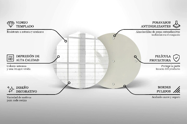 Üveg vágódeszka Modern világos táblák