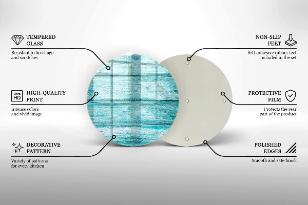 Üveg vágódeszka Vintage fa táblák