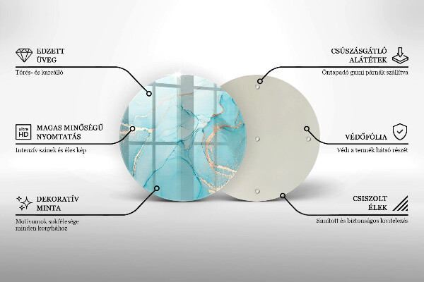 Üveg vágódeszka Kő absztrakció