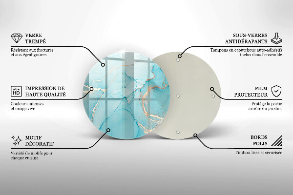 Üveg vágódeszka Kő absztrakció