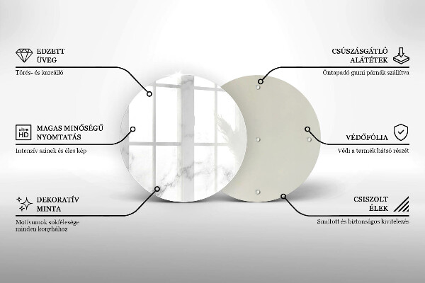 Üveg vágódeszka Modern márvány