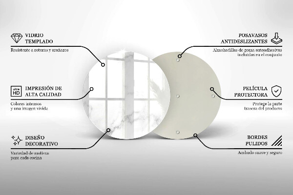 Üveg vágódeszka Modern márvány