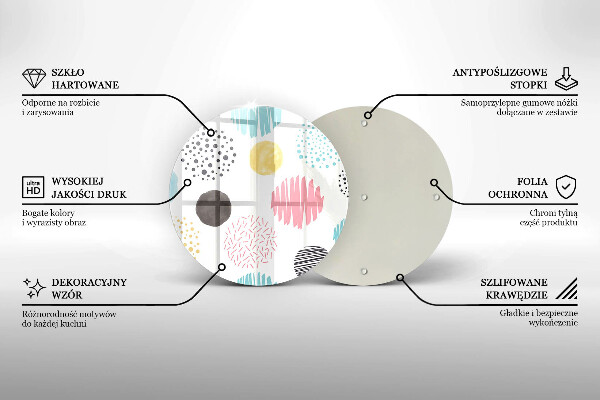 Üveg vágódeszka Festett formák