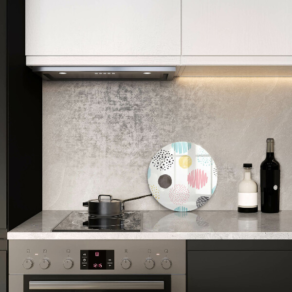 Üveg vágódeszka Festett formák