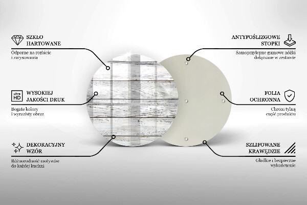 Üveg vágódeszka Világos fa táblák