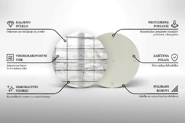Üveg vágódeszka Világos fa táblák