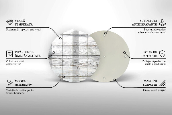 Üveg vágódeszka Világos fa táblák