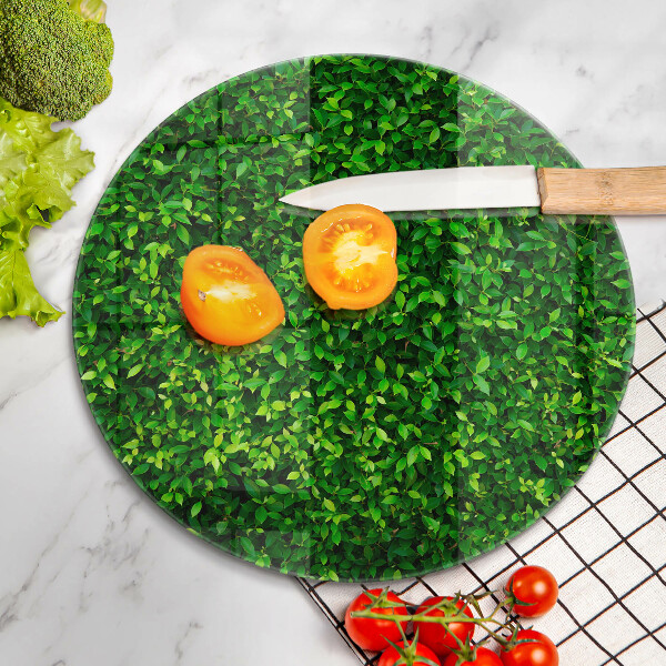 Üveg vágódeszka Növény kis levelekkel