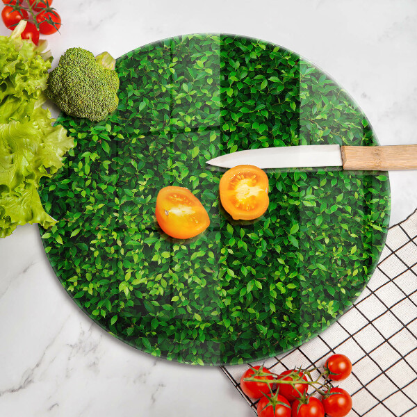 Üveg vágódeszka Növény kis levelekkel