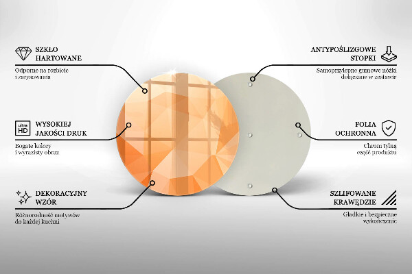 Üveg vágódeszka Geometriai háttér