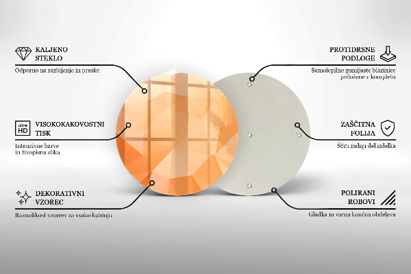 Üveg vágódeszka Geometriai háttér