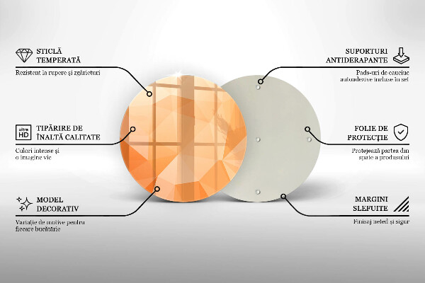 Üveg vágódeszka Geometriai háttér