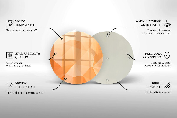 Üveg vágódeszka Geometriai háttér