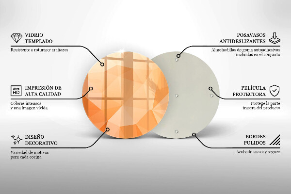 Üveg vágódeszka Geometriai háttér
